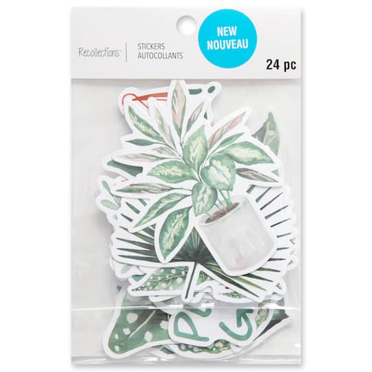 12 Pack: Green Plants Die Cut Stickers by Recollections™